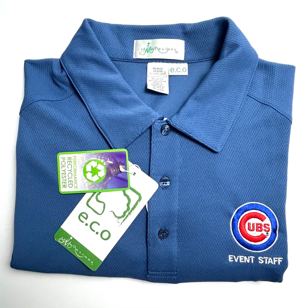 Il Migliore Chicago Cubs Event Staff Polo Shirt Recycled Polyester Blue XL‎